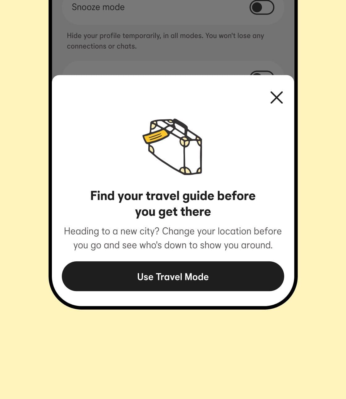 Travel mode overview